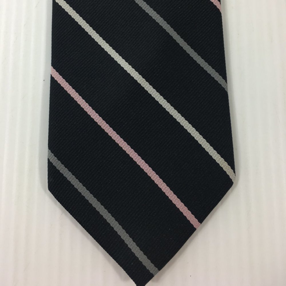 Chadwick‎ Mens Tie 3 in W x L 54 Polyester Black Gray Pink Silver